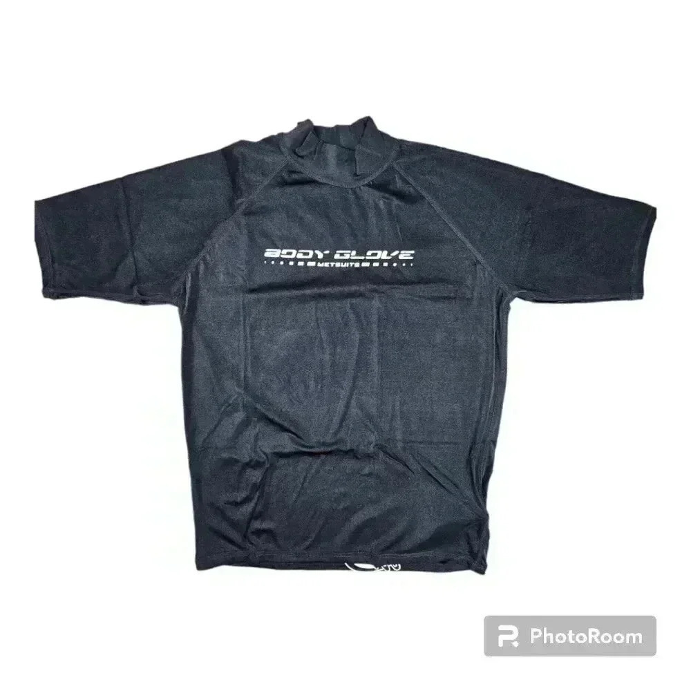 Body Glove wet suit rash guard with sticker Vintage short sleeved  black NWT XXL